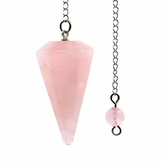 Rose Quartz Pendulum Set